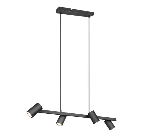 Lampa wisząca regulowana MARLEY czarny mat 4xGU10 Trio 302400432 | 4017807523515 noxbox lampynox www.lampynox.pl