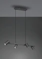 Lampa wisząca regulowana MARLEY czarny mat 4xGU10 Trio 302400432 | 4017807523515 noxbox lampynox www.lampynox.pl