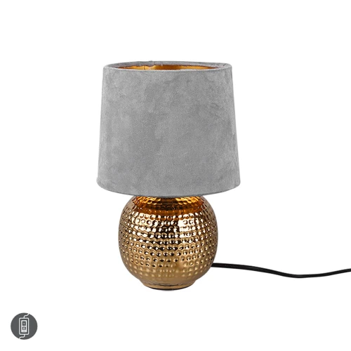 Lampka stołowa SOPHIA POPIELATO ZŁOTA SZRO ZŁOTA RL R50821011 LAMPYNOX NOXBOX.PL