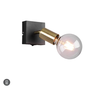 VANNES Mosiądz mat E27 Kinkiet regulowany z włącznikiem RL R80181708