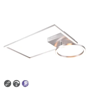 VERSO Aluminium szczotkowane LED 24W ściemnialna 3000K Lampa sufitowa regulowana RL R62182105