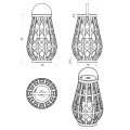Lampa dekoracyjna zewnętrzna VINTO Beżowa wys. 44,5cm. Efekt płomienia Czujnik zmierzchu RL R55276944 | 4017807492026 noxbox lampynox www.lampynox.pl