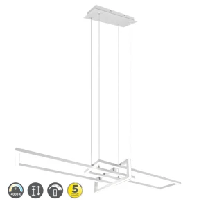 SALINAS Biały mat LED 34W 4000K ściemnialna Lampa wisząca