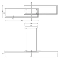 Lampa wisząca SALINAS Biały mat ściemnialna 34W 4000K  Trio 320310331 | 4017807487930 noxbox lampynox www.lampynox.pl