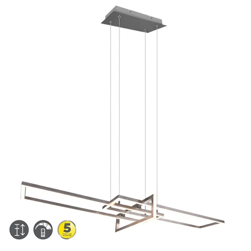 SALINAS Nikiel mat LED 34W 3000K ściemnialna Lampa wisząca Trio 320310307 | 4017807487909 noxbox lampynox www.lampynox.pl
