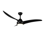 ALESUND czarny mat LED DIM 20W 2700+4000+6000K Pilot Lampa wisząca ściemnialna z wentylatorem