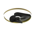 Lampa sufitowa ściemnialna z wentylatorem BORGHOLM czarny mat Ø 50cm LED DIM 30W 2700 - 6500K RL R67083132 | 4017807529647 noxbox lampynox www.lampynox.pl