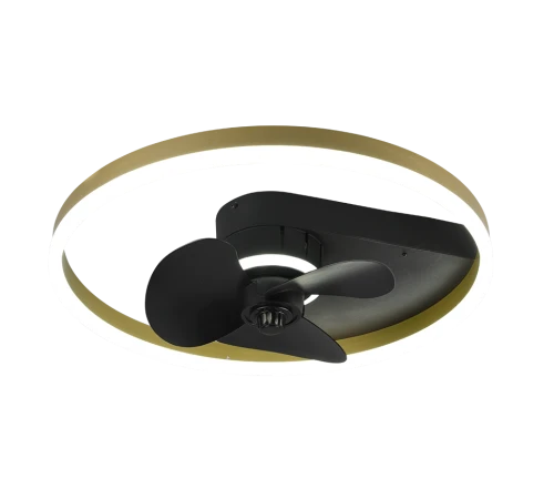 Lampa sufitowa ściemnialna z wentylatorem BORGHOLM czarny mat Ø 50cm LED DIM 30W 2700 - 6500K RL R67083132 | 4017807529647 noxbox lampynox www.lampynox.pl