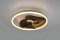 Lampa sufitowa ściemnialna z wentylatorem BORGHOLM czarny mat Ø 50cm LED DIM 30W 2700 - 6500K RL R67083132 | 4017807529647 noxbox lampynox www.lampynox.pl