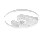 BORGHOLM biały mat Ø 50cm LED DIM 30W 2700 - 6500K Pilot Lampa sufitowa ściemnialna z wentylatorem