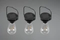 Zestaw trzech lamp wiszących dekoracyjnych CAMPUS 3xLED czujnik zmierzchu IP44 Zasilanie solarne RL R35146132 | 4017807529432 noxbox lampynox www.lampynox.pl