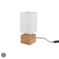 Lampka stołowa WOODY  Biała / Drewno E14  RL R50171030 | 4017807470772  noxbox lampynox www.lampynox.pl