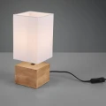 Lampka stołowa WOODY  Biała / Drewno E14  RL R50171030 | 4017807470772  noxbox lampynox www.lampynox.pl