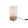 Lampka stołowa WOODY  Biała / Drewno E14  RL R50171030 | 4017807470772  noxbox lampynox www.lampynox.pl
