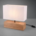Lampka stołowa WOODY  Biała / Drewno E27 RL R50181030 | 4017807470819  noxbox lampynox www.lampynox.pl