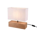 Lampka stołowa WOODY  Biała / Drewno E27 RL R50181030 | 4017807470819  noxbox lampynox www.lampynox.pl