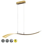 SALERNO złota LED 3 step dim 35W 3000K Lampa wisząca ściemnialna