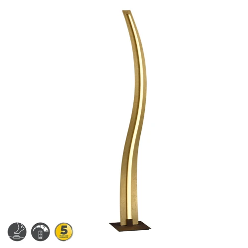 Lampa podłogowa ściemnialna  SALERNO złota LED 3 step dim 31W 3000K Trio 424610179 | 4017807470901 noxbox lampynox www.lampynox.pl