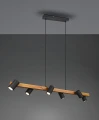 Lampa wisząca regulowana MARLEY czarny mat | brąz 6xGU10 Trio 312490632 | 4017807523843 noxbox lampynox www.lampynox.pl