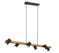 Lampa wisząca regulowana MARLEY czarny mat | brąz 6xGU10 Trio 312490632 | 4017807523843 noxbox lampynox www.lampynox.pl