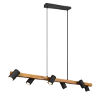 MARLEY czarny mat | brąz 6xGU10 Lampa wisząca regulowana