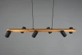 Lampa wisząca regulowana MARLEY czarny mat | brąz 6xGU10 Trio 312490632 | 4017807523843 noxbox lampynox www.lampynox.pl