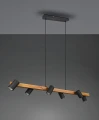 Lampa wisząca regulowana MARLEY czarny mat | brąz 6xGU10 Trio 312490632 | 4017807523843 noxbox lampynox www.lampynox.pl