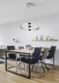 Lampa wisząca ściemnialna PARMA chrom Ø 50cm LED 3 step dim 37W 4000K RL R37071106 | 4017807525700 noxbox lampynox www.lampynox.pl