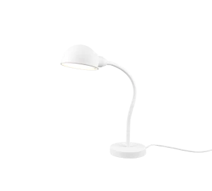 PERRY biały mat E27 regulowany kierunek świecenia Lampka stołowa