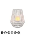 Lampa dekoracyjna zewnętrzna MINEROS Biała Efekt płomienia Czujnik zmierzchu RL R55256101 | 4017807492040 noxbox lampynox www.lampynox.pl