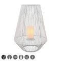 Lampa dekoracyjna zewnętrzna MINEROS Biała wys. 51cm. Efekt płomienia Czujnik zmierzchu RL R55256901 | 4017807492088 noxbox lampynox www.lampynox.pl