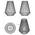Lampa dekoracyjna zewnętrzna MINEROS Biała wys. 51cm. Efekt płomienia Czujnik zmierzchu RL R55256901 | 4017807492088 noxbox lampynox www.lampynox.pl