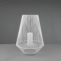 Lampa dekoracyjna zewnętrzna MINEROS Biała wys. 51cm. Efekt płomienia Czujnik zmierzchu RL R55256901 | 4017807492088 noxbox lampynox www.lampynox.pl