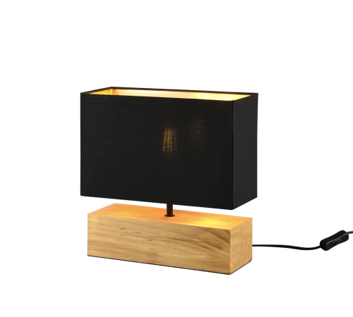 Lampka stołowa WOODY Czarna / Drewno E27 RL R50181080 | 4017807523539 noxbox lampynox www.lampynox.pl