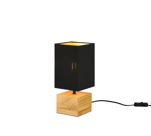 Lampka stołowa WOODY Czarna / Drewno E14 RL R50171080 | 4017807523553 noxbox lampynox www.lampynox.pl