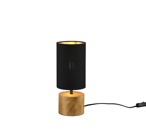 Lampka stołowa WOODY Czarna / Drewno E14 RL R50171980 | 4017807523768 noxbox lampynox www.lampynox.pl