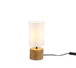 WOODY Biała / Drewno E14 Lampka stołowa 