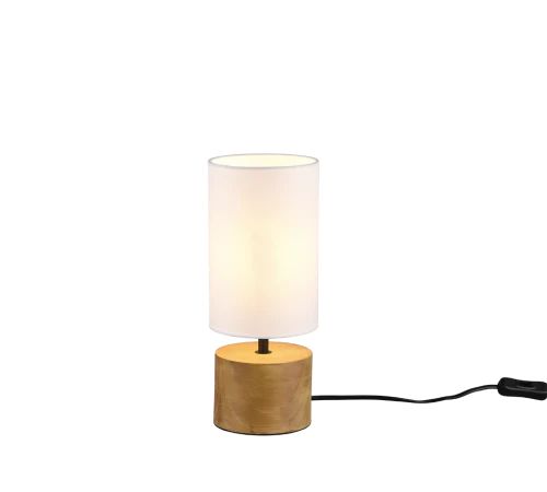 Lampka stołowa WOODY Biała / Drewno E14 RL R50171930 | 4017807523782 noxbox lampynox www.lampynox.pl