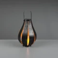 Lampa dekoracyjna zewnętrzna MONTERO Antyczne srebro wys. 33cm. Efekt płomienia Czujnik zmierzchu RL R55266188 | 4017807492323 noxbox lampynox www.lampynox.pl