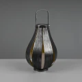 Lampa dekoracyjna zewnętrzna MONTERO Antyczne srebro wys. 33cm. Efekt płomienia Czujnik zmierzchu RL R55266188 | 4017807492323 noxbox lampynox www.lampynox.pl