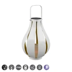MONTERO Biały mat wys. 33cm. Efekt płomienia Czujnik zmierzchu Lampa dekoracyjna zewnętrzna RL R55266131