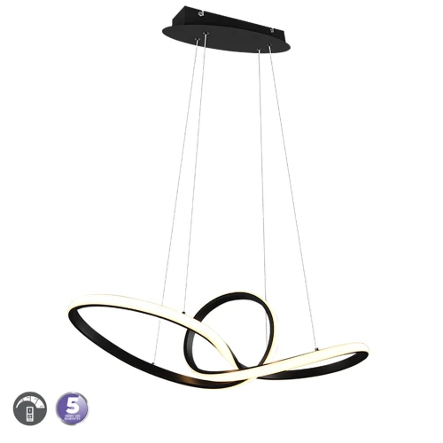 Lampa wiszaca SANSA Czarny mat LED 28W ściemnialna 3000K RL R32751132 | 4017807488708 noxbox lampynox www.lampynox.pl