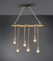 WILMA 6 x E27  Lampa wisząca bambus  RL R30130626 | 4017807473940 noxbox lampynox www.lampynox.pl