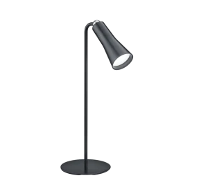 MAXI czarny mat LED 4 step dim 2W 3000K ściemnialna Lampka stołowa z klipsem