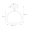 Lampa sufitowa BINK Zielony śr.25cm Regulowany E27 Lucide 45150/01/33 | 5411212451873 noxbox lampynox www.lampynox.pl
