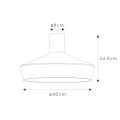 Lampa sufitowa CARDIFF Czarny śr. 40cm. E27 IP21 Lucide 30187/40/30 | 5411212302830 noxbox lampynox www.lampynox.pl