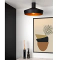 Lampa sufitowa CARDIFF Czarny śr. 40cm. E27 IP21 Lucide 30187/40/30 | 5411212302830 noxbox lampynox www.lampynox.pl