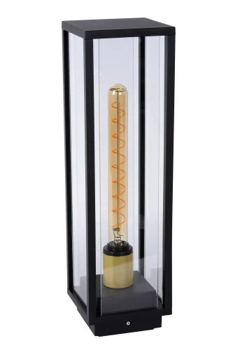 Lampa zewnętrzna stojąca LAURENS czarny wys. 50cm E27 IP54 Lucide 27805/50/30 | 5411212272072 noxbox lampynox www.lampynox.pl