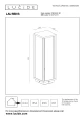 Lampa zewnętrzna stojąca LAURENS czarny wys. 50cm E27 IP54 Lucide 27805/50/30 | 5411212272072 noxbox lampynox www.lampynox.pl