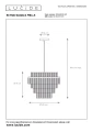 Lampa wisząca FRILLS niebieski | matowe złoto | mosiądz Ø 42cm E27 Lucide 03442/42/02 | 5411212031723 noxbox lampynox www.lampynox.pl